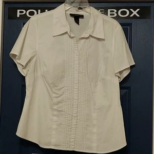 White button-up blouse